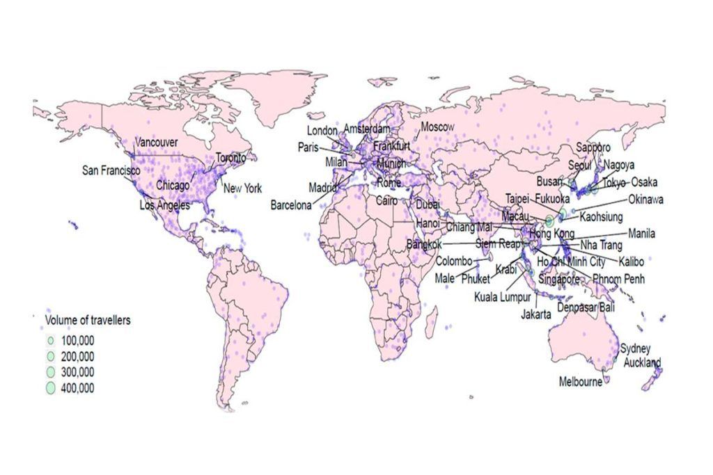 Propagación global de nuevos coronavirus
